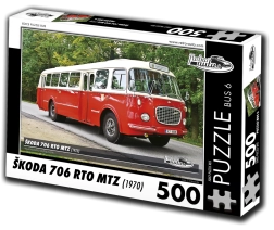 Puzzle RETRO-AUTA Škoda 706 RTO MTZ 500 dílků