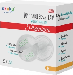 Ultrasavé laktační prsní vložky Akuku 30 ks