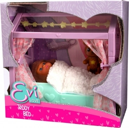 panenka evi love s postýlkou a svítícími hvězdičkami