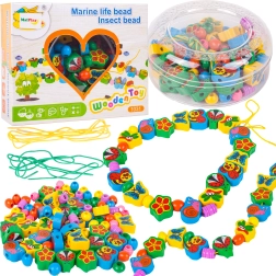 Dřevěné korálky na šňůrku beruška