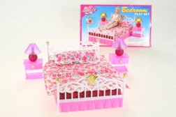 Ložnice pro panenky Glorie se svítícími lampičkami