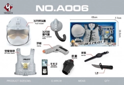 Sada malého pilota s interaktivní pistolí a nastavitelnou helmou