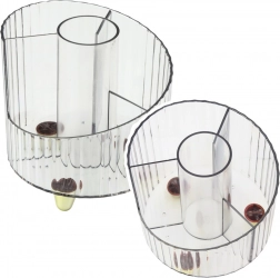 Organizer na kancelářské potřeby průhledný bílý