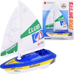 Barevná plachetnice do vody na baterie – Modrá