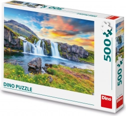 Puzzle DINO Islandský vodopád 500 dílků