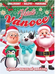 Omalovánky Veselé Vánoce se samolepkami 23 × 31 cm