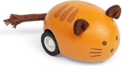 Dřevěné natahovací zvířátko Kočka oranžová