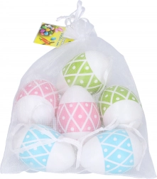 Dekorační plastová vajíčka barevná 4x6 cm