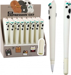 Gelové pero Bílá Kočka modrý inkoust