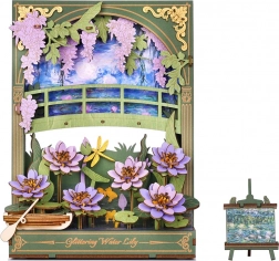 RoboTime 3D dřevěná skládačka Třpytivé Lekníny