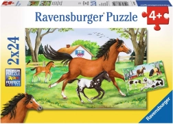 RAVENSBURGER puzzle svět koní 2×24 dílků