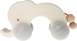 Hess dřevěný slon na kolečkách do ruky