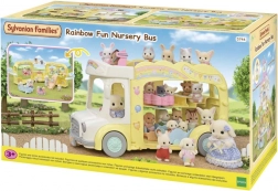 Kolorový autobus SYLVANIAN FAMILIES – multifunkční třípatrový autobus pro figurky