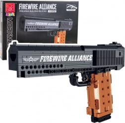 Stavebnice pistole s funkcí střelby 555 dílků FIREWIRE ALLIANCE DESERT EAGLE