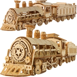 3D dřevěné puzzle parní lokomotiva s tendrem Kruzzel - 1 kus