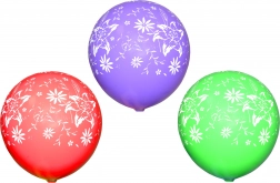 Nafukovací balónky s potiskem Kytičky - sada 10ks