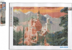 Diamantové malování NORIMPEX – Neuschwanstein v zimě 30 × 40 cm