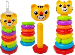 barevná stohovací pyramida pro miminka s tygříkem