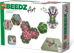 Kreativní sada Beedz Art Hex Botanika – hexagonální mozaika ze zažehlovacích korálků