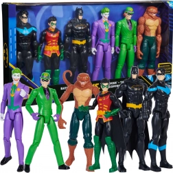 Sada 6 figurek DC Comics – Batman, Robin, Nightwing, Joker, Hádankář a Copperhead 28 cm