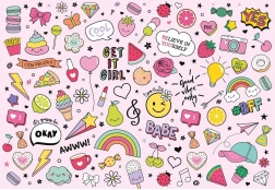 Puzzle se samolepkami Ikony 250 dílků