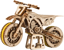 Dřevěné 3D puzzle motorka MotoCross WOODEN CITY (88 dílů)