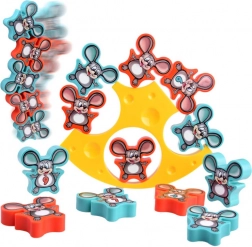 Rodinná balanční hra padající myšky