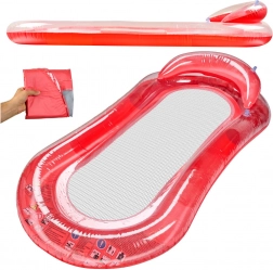 Nafukovací matrace s opěrkou a síťkou na vodu červená Bestway