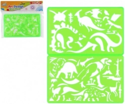 Plastové šablony na kreslení 2 ks 11 × 18 cm