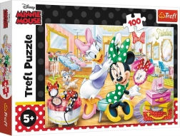 Puzzle 100 dílků – Minnie v kosmetickém salonu DISNEY