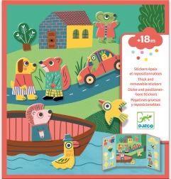 Přemístitelné samolepky pro nejmenší Zvířátka DJECO