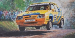 Model auta Škoda Favorit Rallye 96 v měřítku 1:72