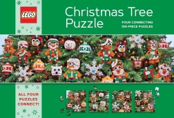 Puzzle LEGO vánoční stromeček 4×100 dílků