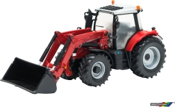 Model traktor s čelním nakladačem Massey Ferguson 6616 v měřítku 1:32