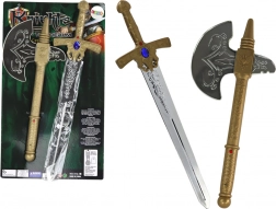 rytířská sada meč a sekera pro děti se zvukovými efekty