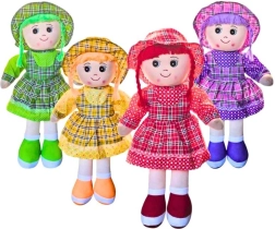 Látková panenka Miriam s kloboučkem