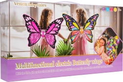 dívčí kostým motýlí víly s duhovými šaty a korunkou