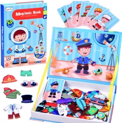 Magnetická kniha skládačka – povolání, 59 dílků