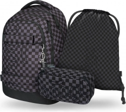 Sada školních potřeb BAAGL Skate Max šedá: batoh, penál a sáček