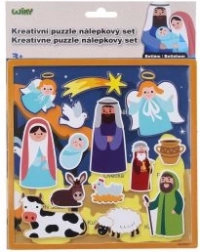 Kreativní puzzle nálepkový set Betlém