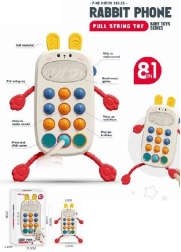 Telefon pro nejmenší králíček – tahací hračka se zvuky