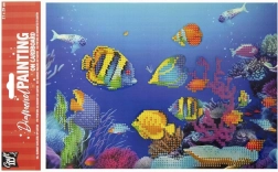 Diamantové malování na desce Rybičky 29 × 21 cm
