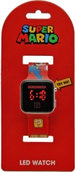 Dětské LED hodinky SUPER MARIO – červené