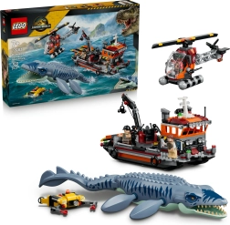 LEGO Jurassic World útok mosasaura na loď
