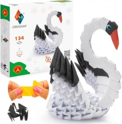 alexander kreativní origami 3d – labuť pro děti od 8 let
