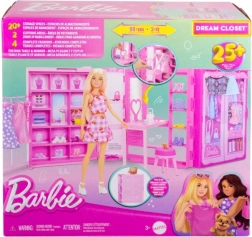 Šatna snů BARBIE s oblečky a doplňky (bez panenky)