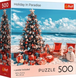 Puzzle Vánoce v ráji 500 dílků TREFL