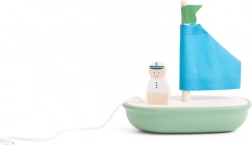 Dřevěná plachetnice pro děti s kapitánem