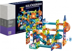 Magnetická kuličkodráha se světlem 110 ks