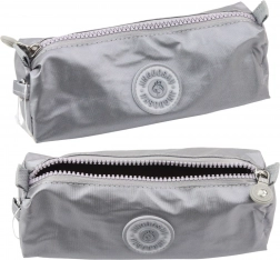 Školní penál s jednou komorou šedý